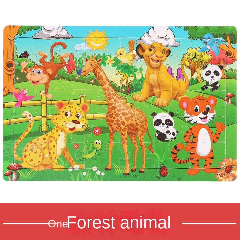 30-детальный деревянный пазл с динозаврами для детей, образовательная игрушка с красочной картой