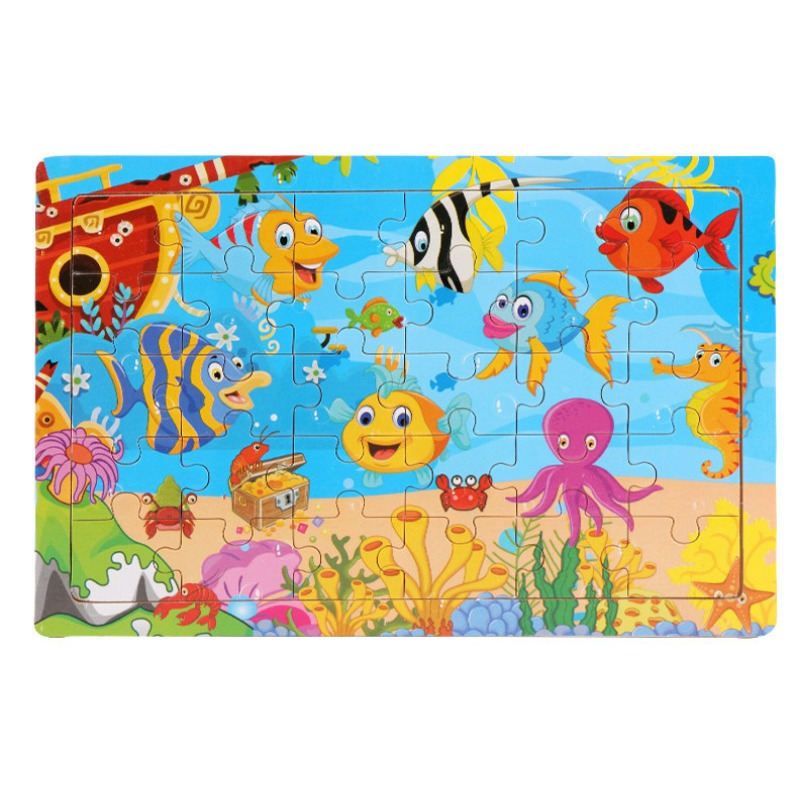 30-детальный деревянный пазл с динозаврами для детей, образовательная игрушка с красочной картой