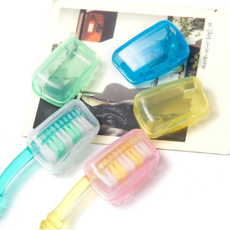 5pcs Portable Toothbrush Head Cover Case Storage Box Toothbrush Protector Cap