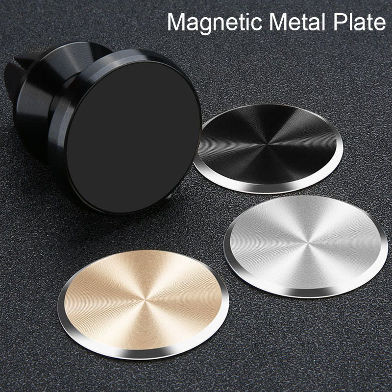4pcs Magnetic Metal Car Phone Holder Plates for Support and Navigation