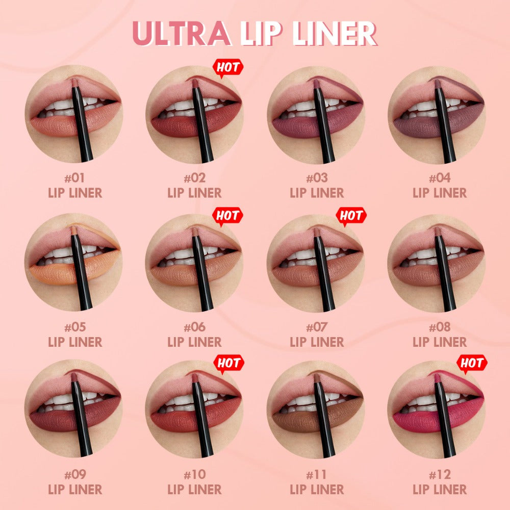 Women's Waterproof Matte Lip Liner Pencil Long-Lasting Makeup