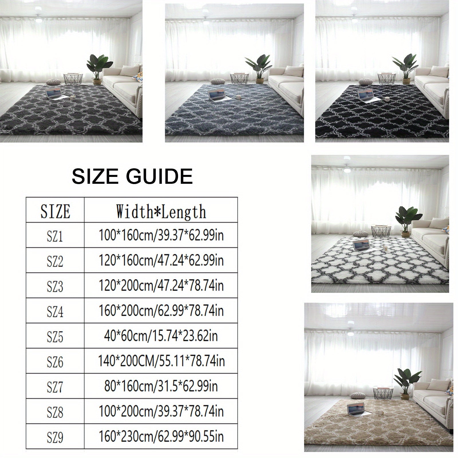 Yashash xonasi va yotoqxona uchun tekislangan nordik uslubdagi shpatli gilam, pol matosi, gilam