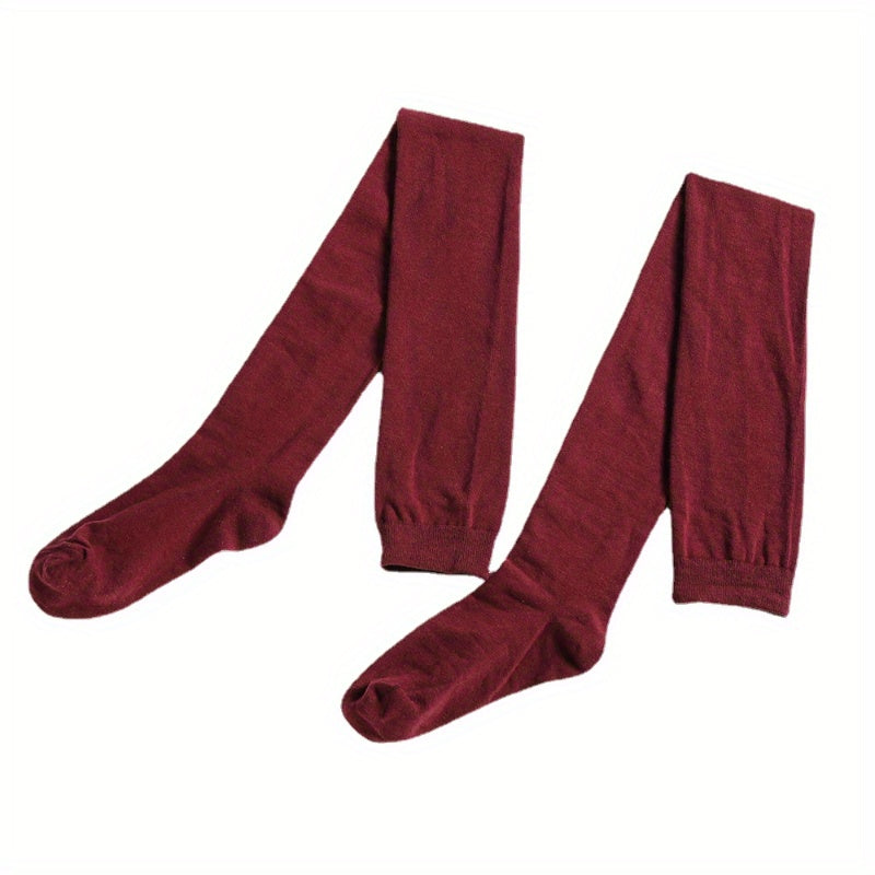 Women's Over-the-Knee Long Socks Knit Stretchable Cotton Polyester Spandex