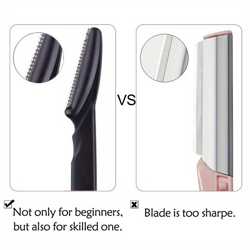 Kit de maquinillas para cejas para mujer y hombre 5 piezas, herramientas exfoliantes para el rostro y dermaplaning