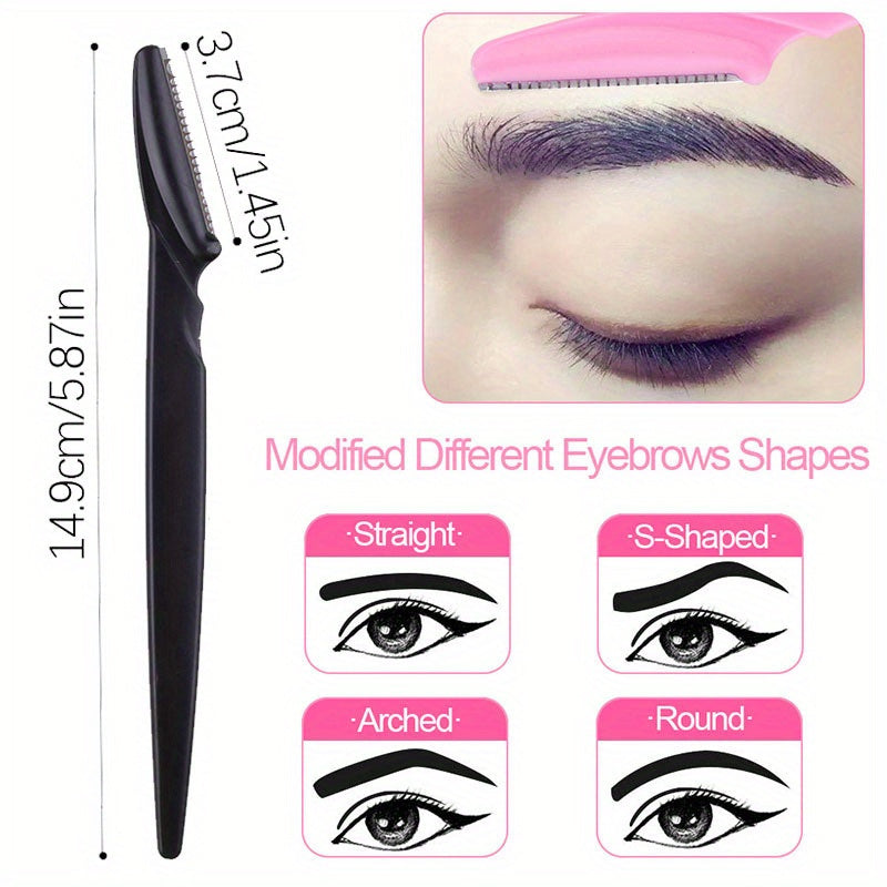 Kit de maquinillas para cejas para mujer y hombre 5 piezas, herramientas exfoliantes para el rostro y dermaplaning