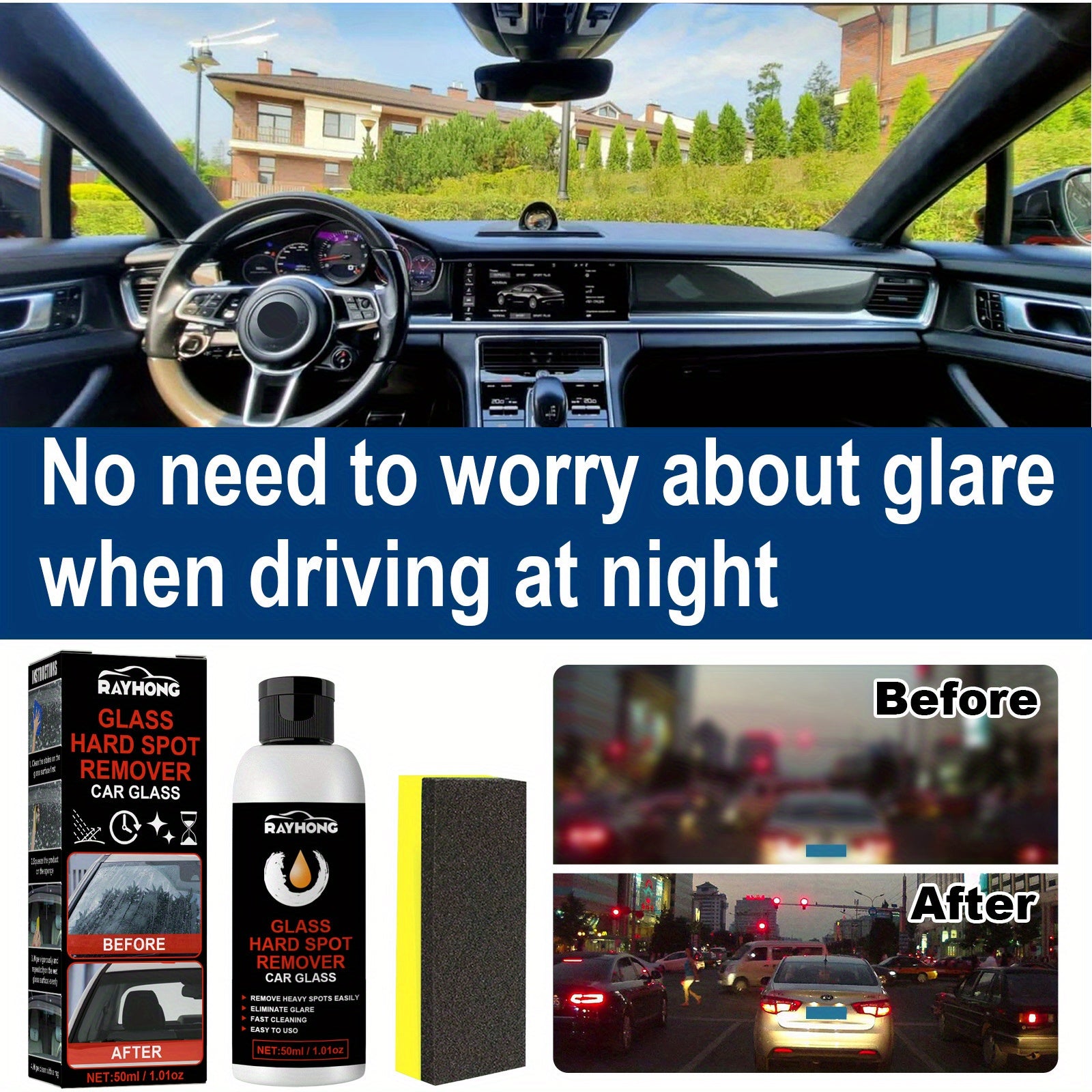 Car Glass Deep Cleaning and Scratch Repair Buffing Paste for Decontamination