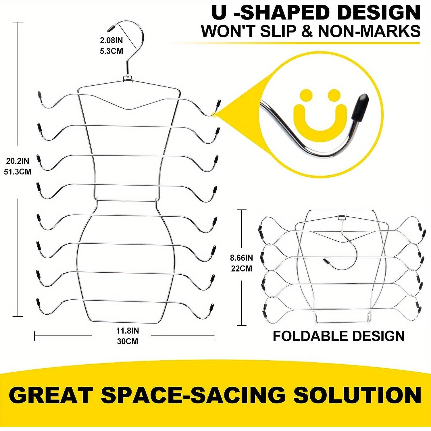 8-Tier Tank Top Hanger Closet Organizer Space-Saving Dorm Apartment Storage