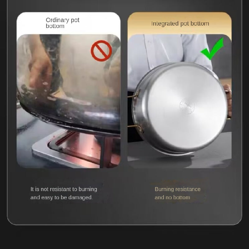 Juego de ollas de acero inoxidable con vaporera, sopa y olla caliente de varias capas