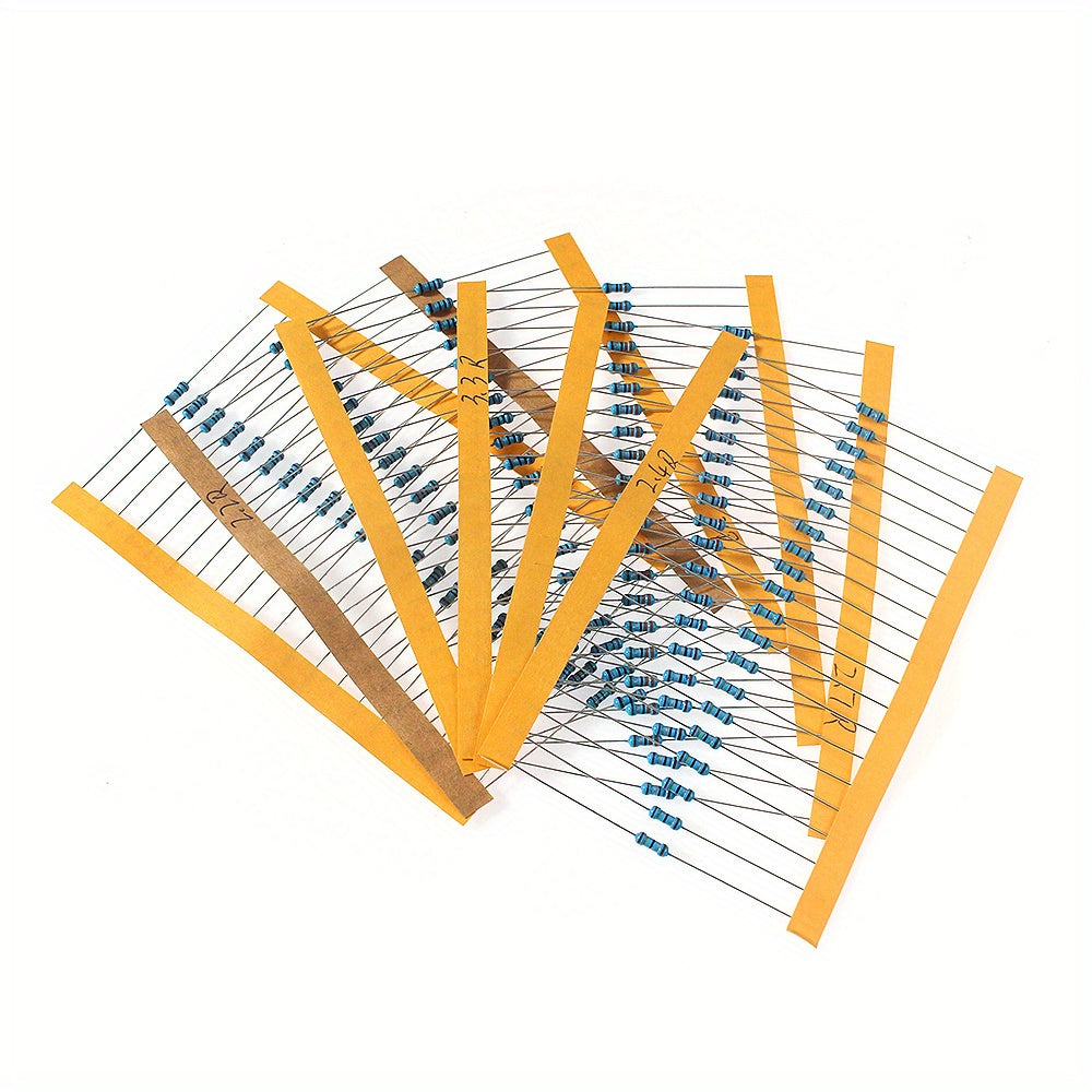 120pcs Automotive Airbag Repair Resistor Kit 2 Ohm to 3.3 Ohm 1/4W 1%