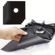 4 dona qayta ishlatiladigan gaz plitkasi himoyachilari, oson pishirish va tozalash uchun non-stick