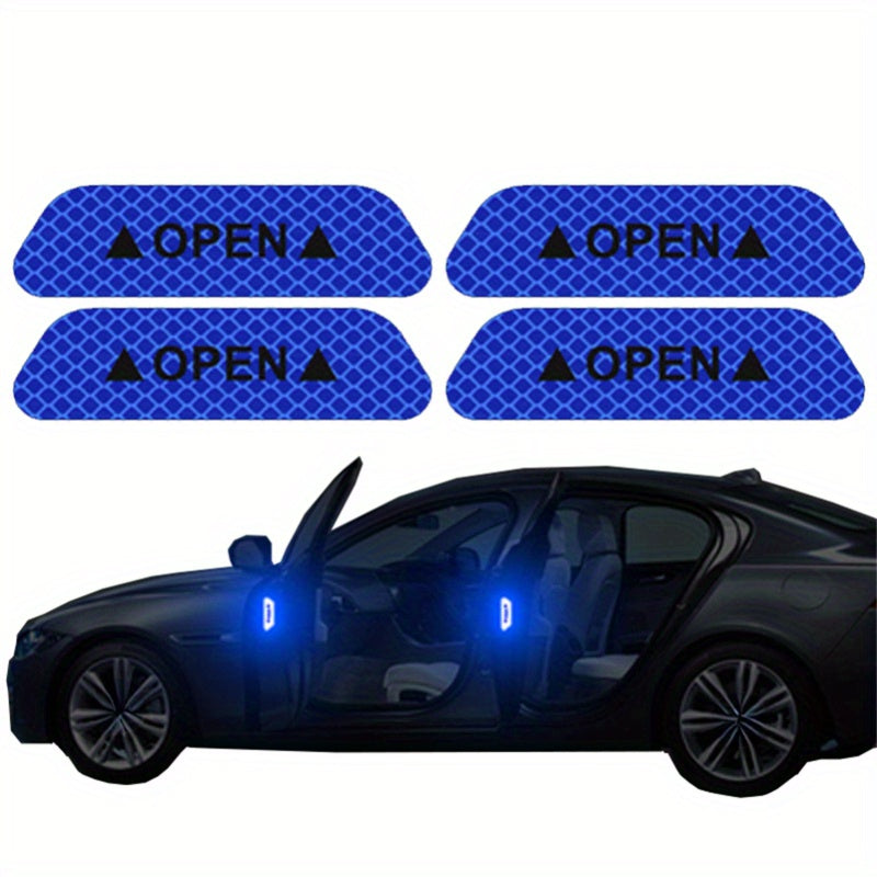 Car Reflective Door Sticker Safety Warning Tape Car Decor Exterior Interior