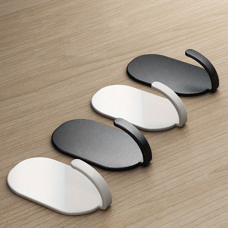 Juego de 5 ganchos de pared de acero al carbono con adhesivo para puerta de cocina y colgador de llaves