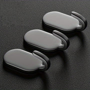 Set of 5 Carbon Steel Wall Hooks with Adhesive for Kitchen Door and Key Hanger