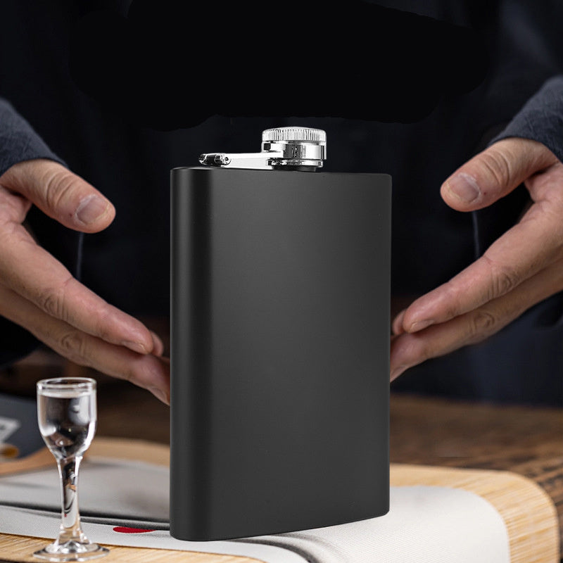 Stainless Steel Frosted Hip Flask 6oz Portable Liquor Bottle for Travel and Gift