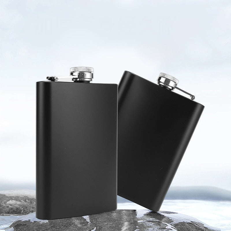 Stainless Steel Frosted Hip Flask 6oz Portable Liquor Bottle for Travel and Gift