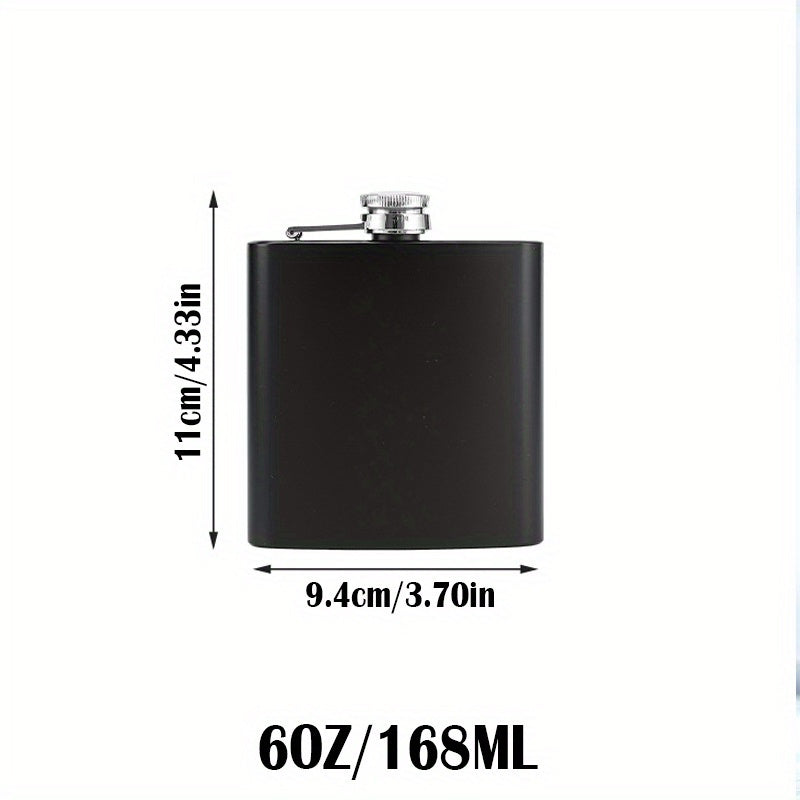 Stainless Steel Frosted Hip Flask 6oz Portable Liquor Bottle for Travel and Gift