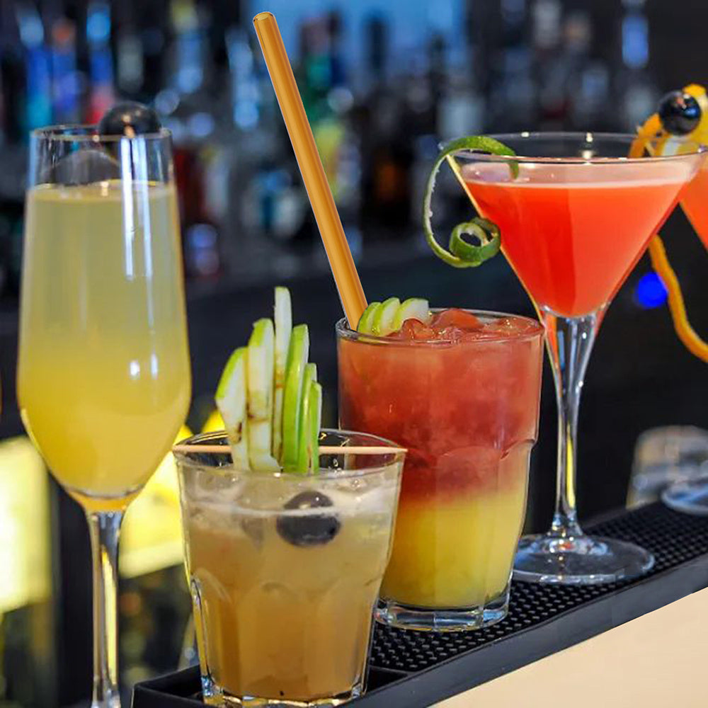 Set of 8 Reusable Glass Straws for Tea and Smoothies Kitchenware