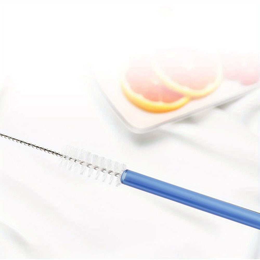 Set of 8 Reusable Glass Straws for Tea and Smoothies Kitchenware