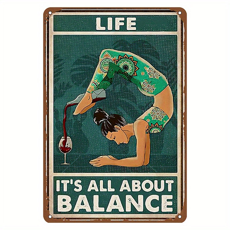 Retro Metal Wall Art Sign for Home Decor All About Balance