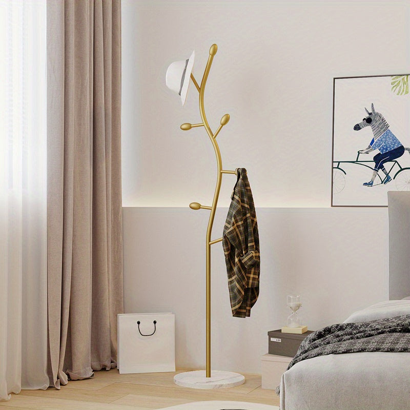 Freestanding Metal Coat Rack, Scandinavian Style, Versatile for Living Room and Bedroom