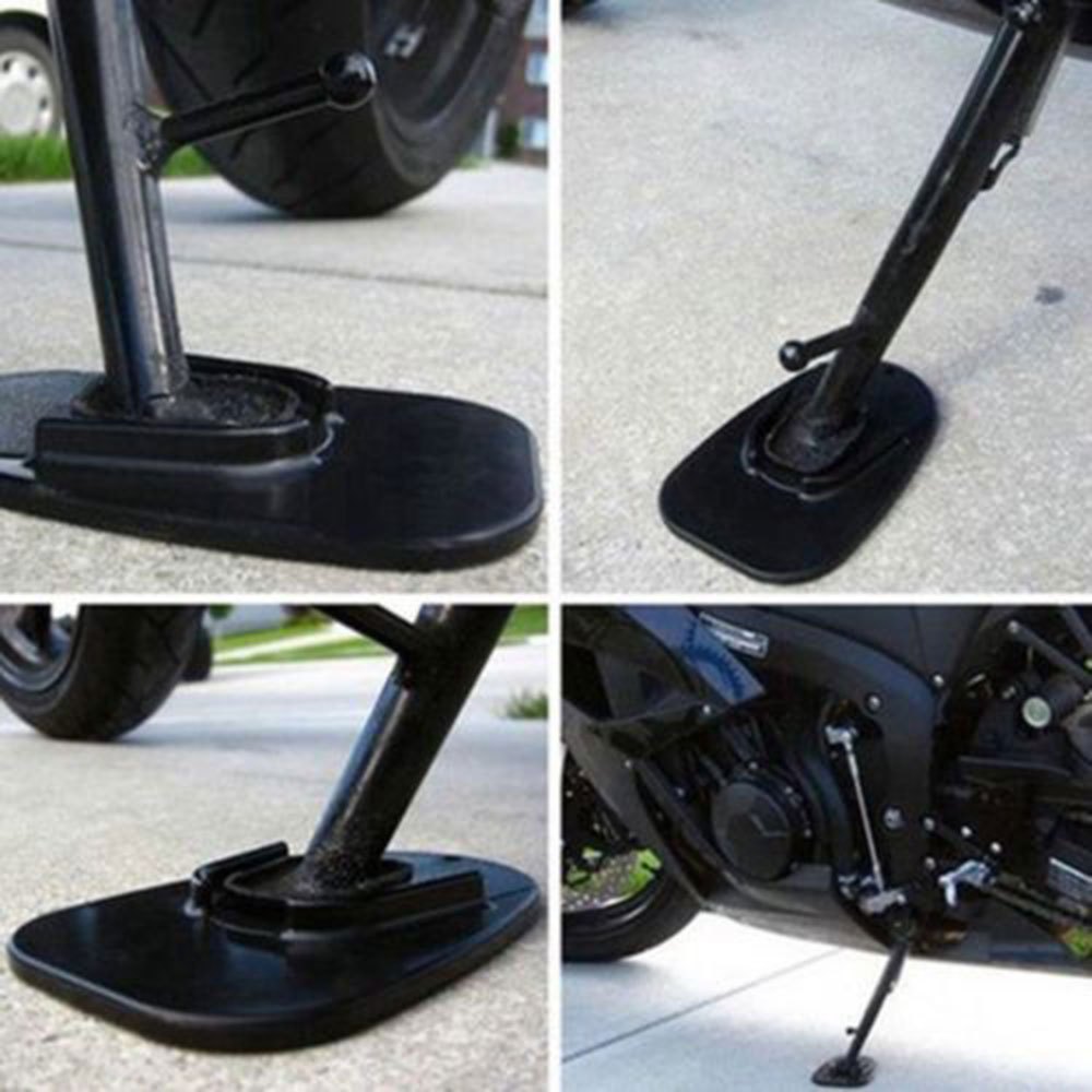 Motorcycle Universal Side Support Bracket Foot Rest Plate Pad Aluminum