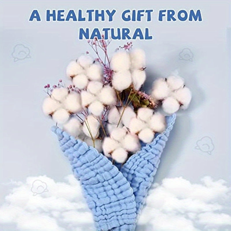 Мягкие хлопковые полотенца для детей - 5 штук | Высокоабсорбирующие и водонепроницаемые полотенца для лица для детей | Идеально для купания, отрыгивания и душевых принадлежностей | Детское банное полотенце