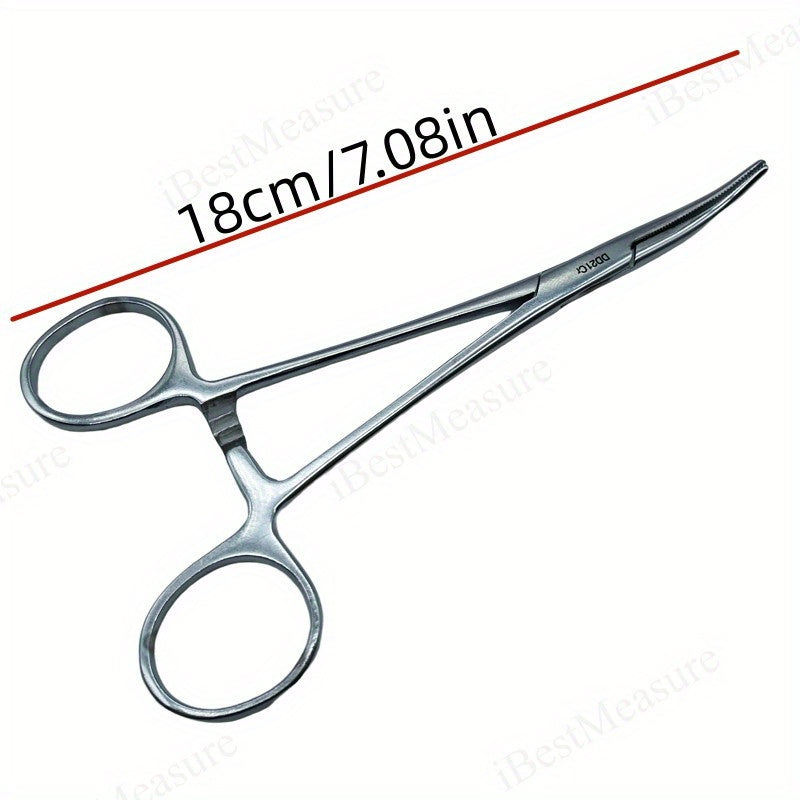 Stainless Steel Hemostatic Forceps Curved and Straight Tips with Ergonomic Handles