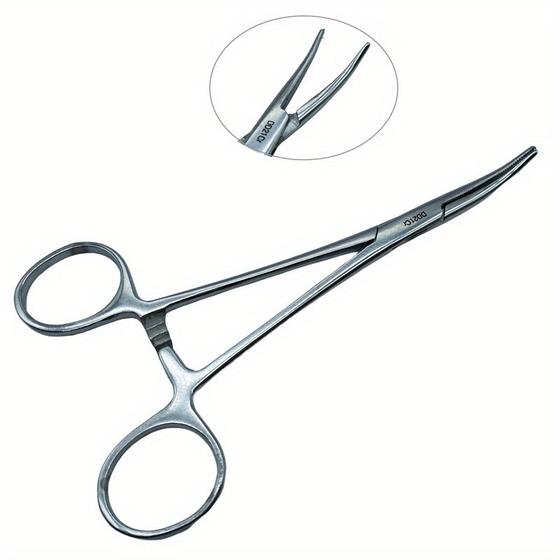Stainless Steel Hemostatic Forceps Curved and Straight Tips with Ergonomic Handles