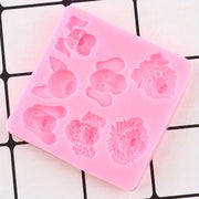 Dog Head Silicone Mold for Cupcake Toppers Fondant Cake Decorating Soap Resin Clay Gumpaste