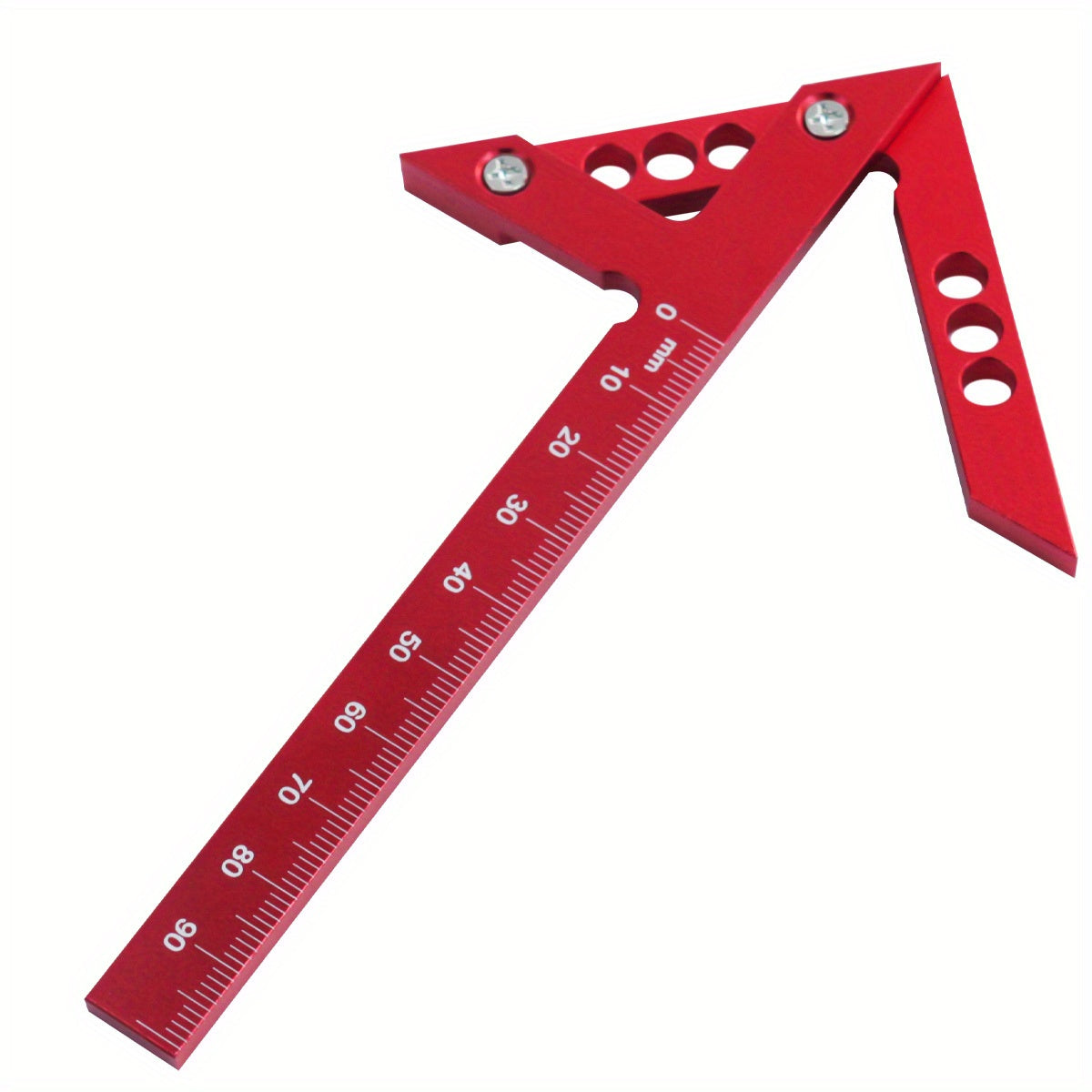 Woodworking Carpenter Square Aluminum Alloy Center Finder 45/90 Degree Right Angle