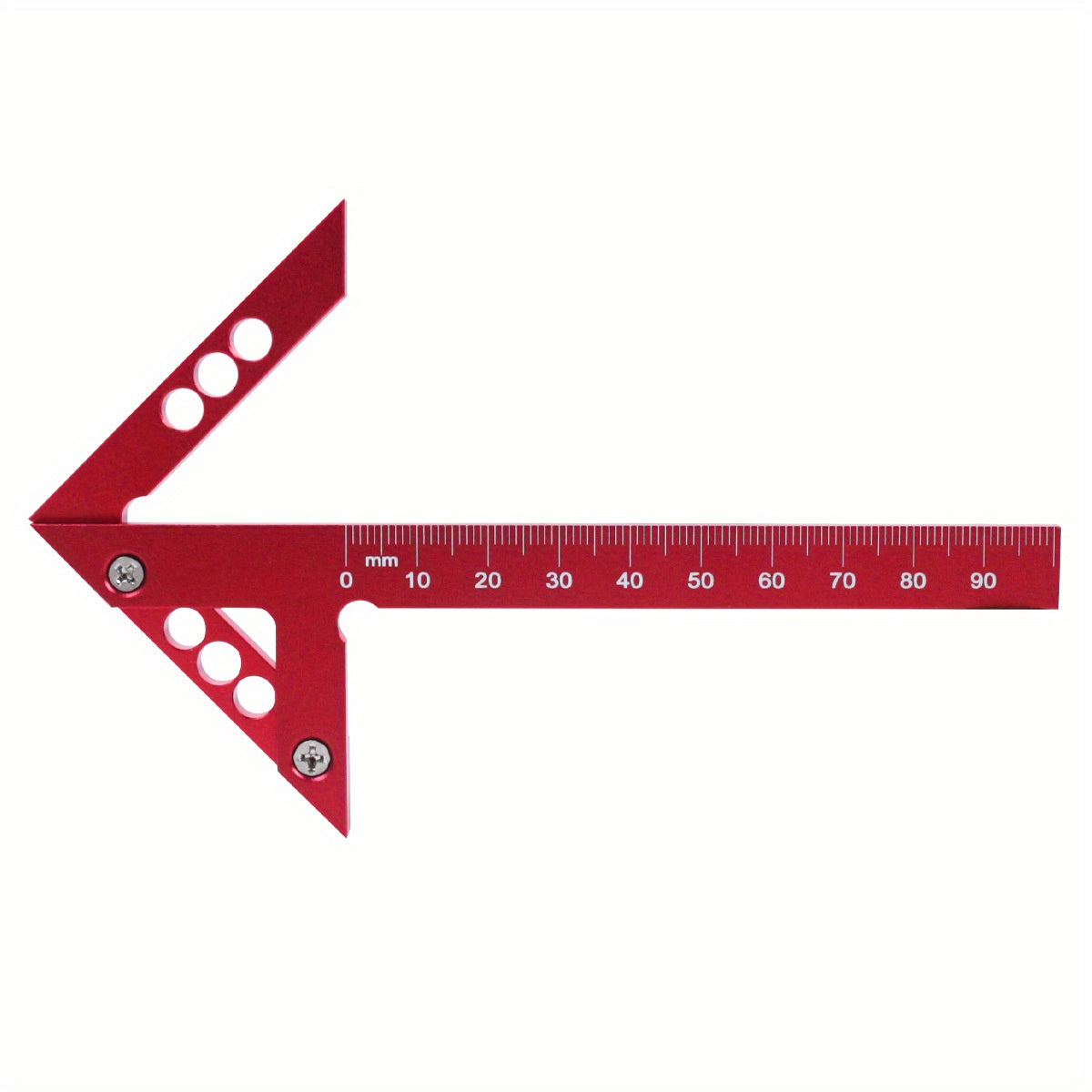 Woodworking Carpenter Square Aluminum Alloy Center Finder 45/90 Degree Right Angle