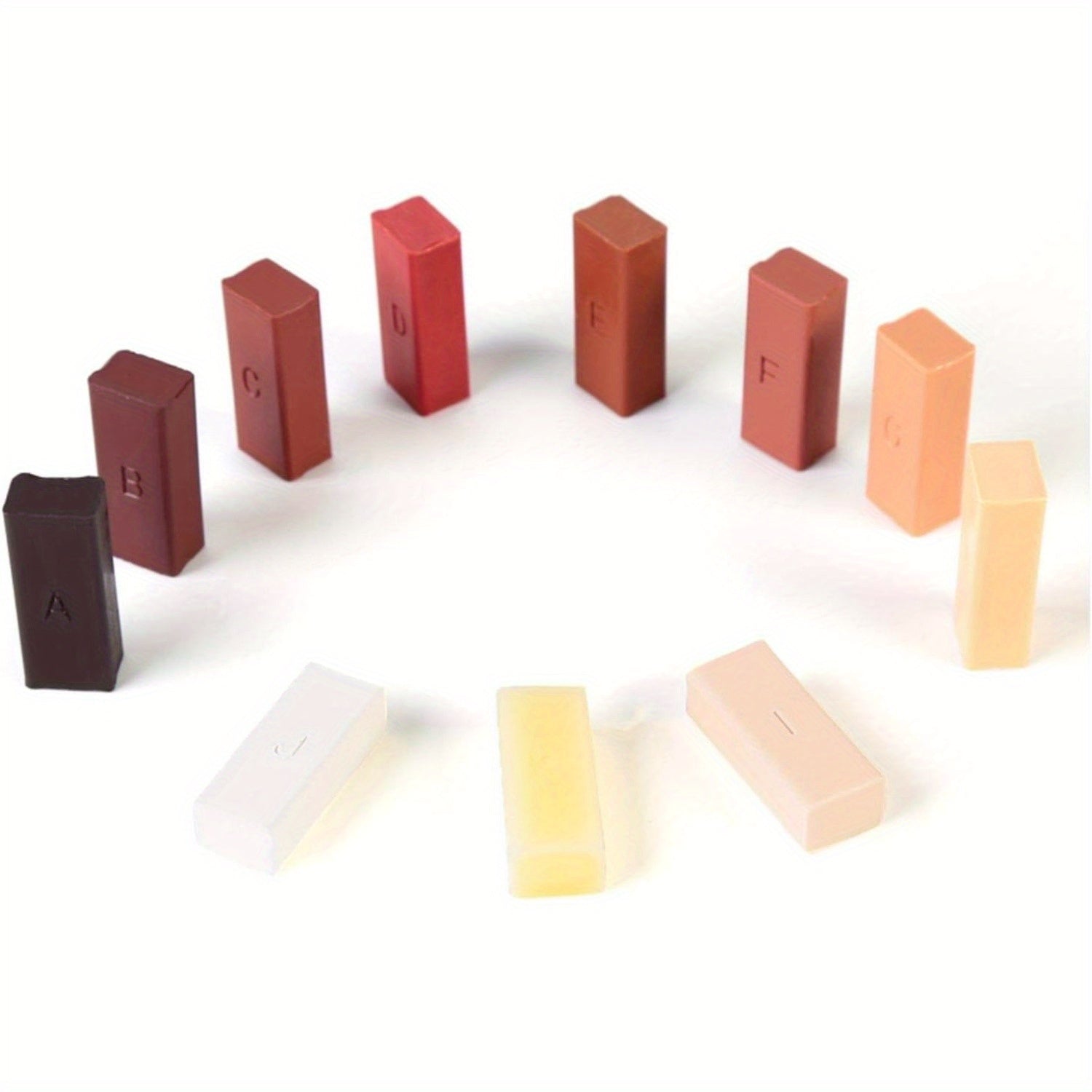 Qattiq mum to'ldiruvchi qattiq yog'och pollari va mebellar uchun - 11 dona, silliqlash mumkin va tez quriydi - Qayrag'och, eman, gilos, yong'oq va mahogoni yog'ochidagi yoriqlarni tuzatish uchun ideal