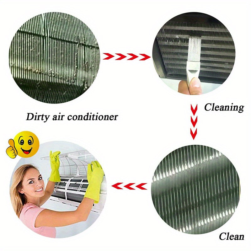Stainless Steel Air Conditioner Fin Cleaning Comb 14cm Dust Debris Removal Tool