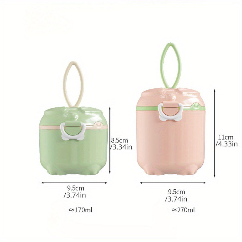 Travel-Friendly Milk Powder Dispenser with Seal and Moisture Protection Storage Box