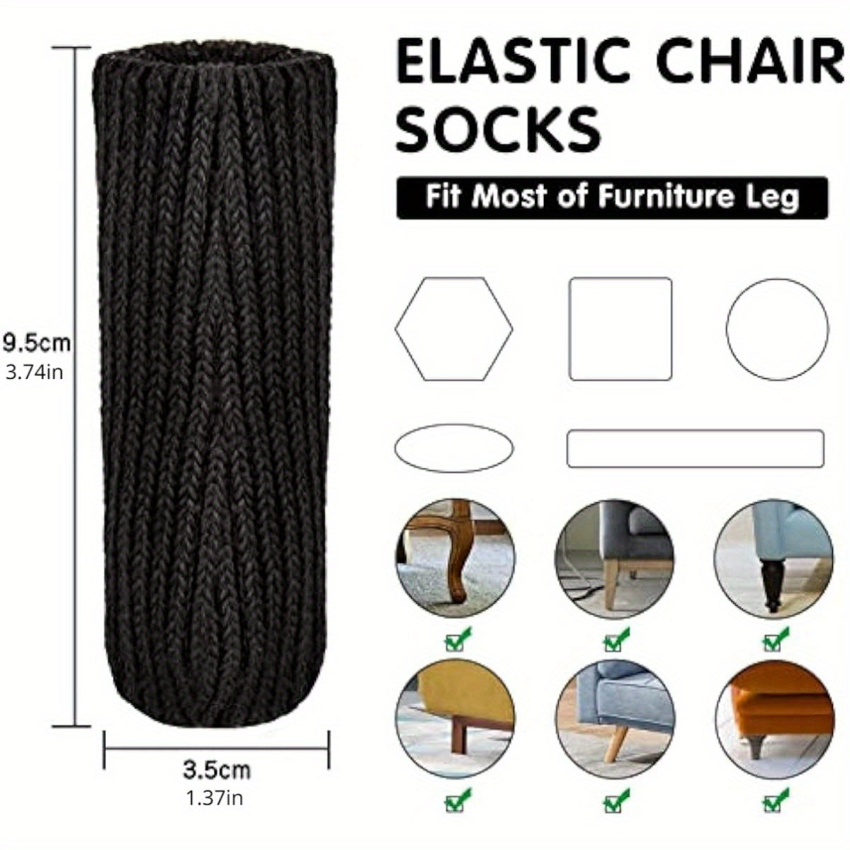 Chair Leg Protectors for Hardwood Floors 16/24/40 Pcs High Elastic Knitted Socks