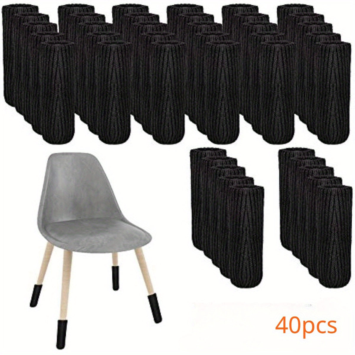 Chair Leg Socks Set of 16 24 or 40 High Elastic Knitted Floor Protectors