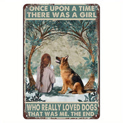 Funny German Shepherd Dog Tin Sign Home Decor Wall Art