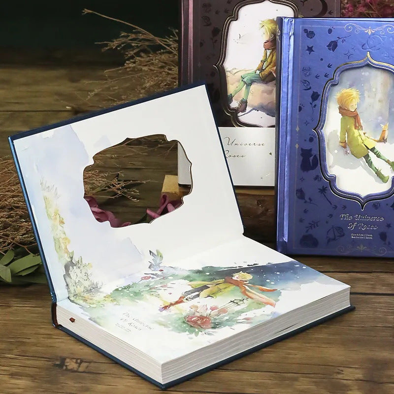 Whimsical Prince-Themed Illustrated Diary with Thick Pages and Vintage Winter Designs