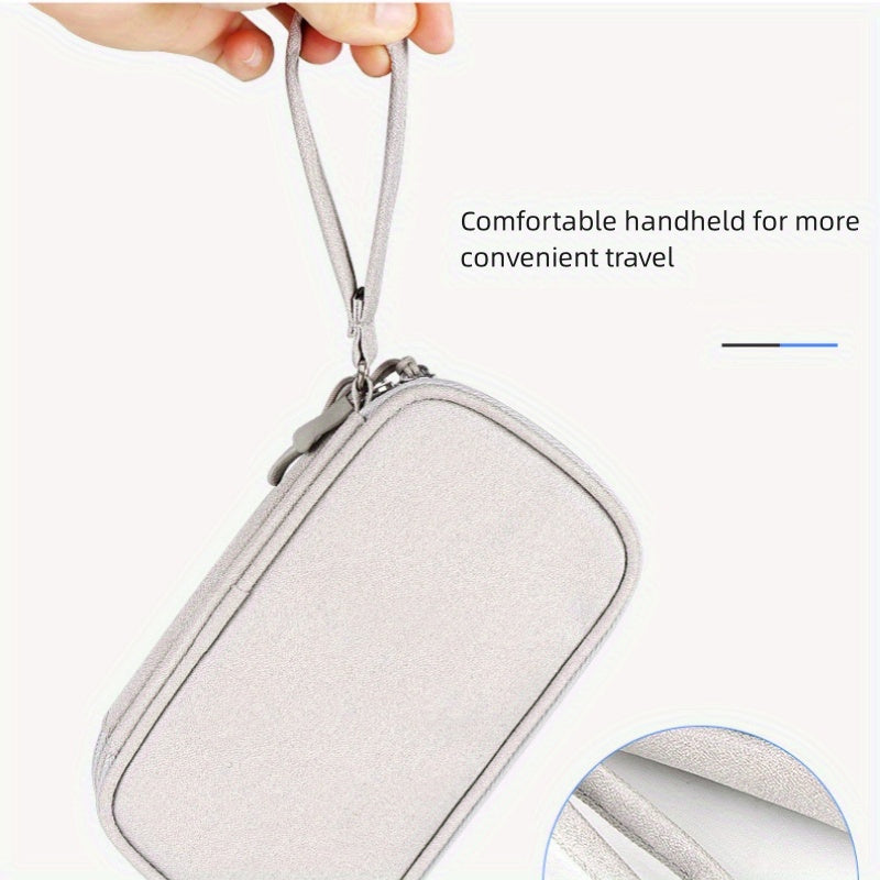 Kabel, quvvat banki va quloqchinlar uchun mustahkam polyester qop - sayohat texnikasini tartibga solish uchun ideal.