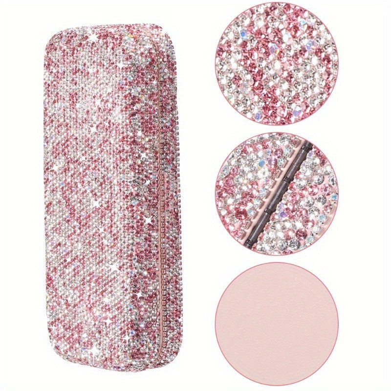 Сияющий футляр для очков с стразами: стильный органайзер для солнцезащитных и очков для чтения