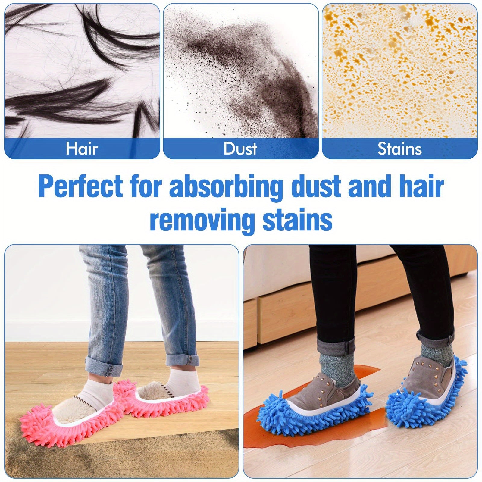 2Pcs Unisex Washable Slipper Covers Removable Floor Protectors