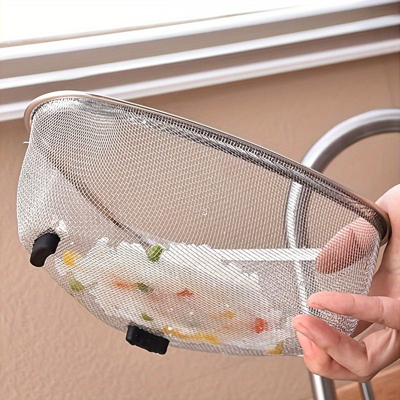 Stainless Steel Triangular Sink Drain Basket Kitchen Strainer with Filter