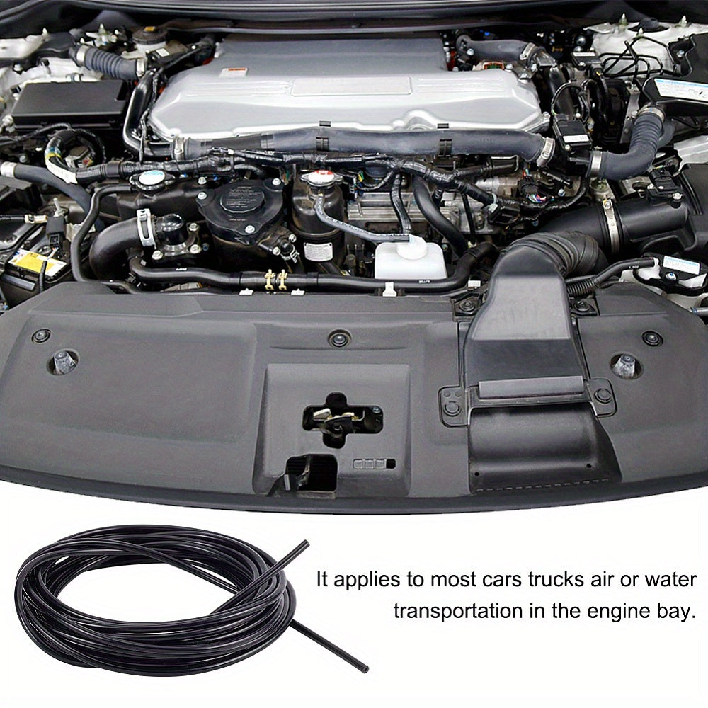 16.4 Feet Black Vacuum Hose with 5/32 Inch Silicone Tubing for Automotive and Pipeline