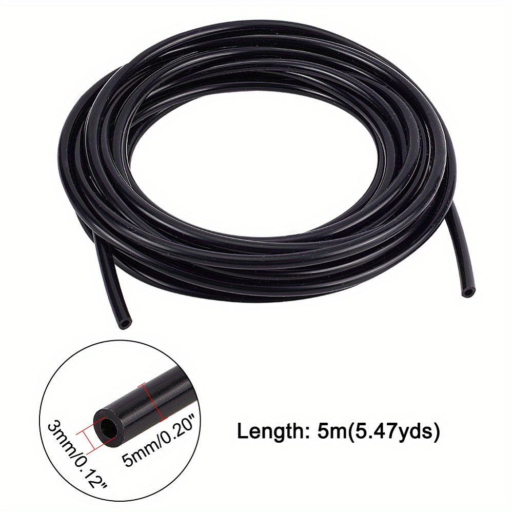 Black High Temperature Silicone Vacuum Tubing Hose 3/16 Inch Inner Diameter