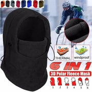 Waterproof Thermal Fleece Balaclava Hat Hooded Neck Warmer for Hiking and Outdoor Activities
