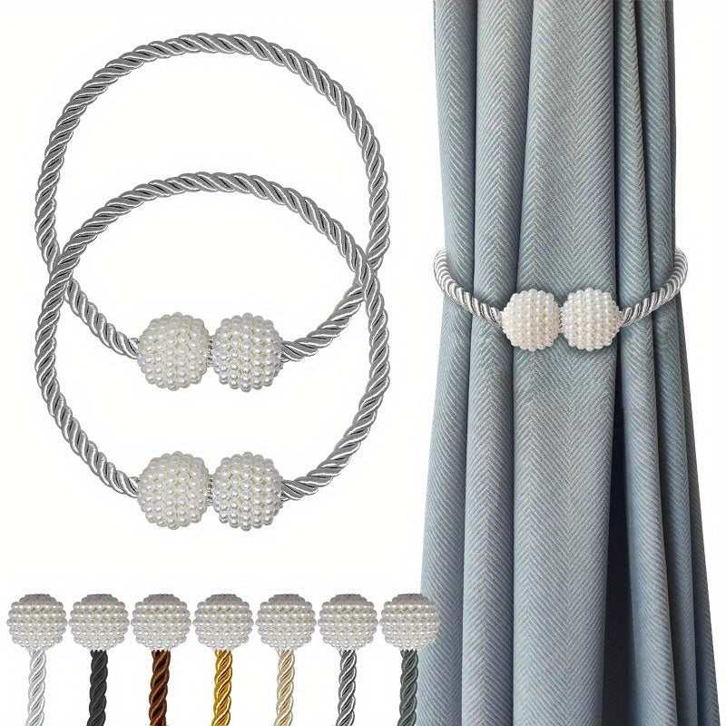 Set of 2 Magnetic Curtain Tiebacks Holdbacks for Home Bedroom Office Decor