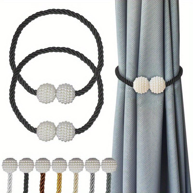 Set of 2 Magnetic Curtain Tiebacks Holdbacks for Home Bedroom Office Decor