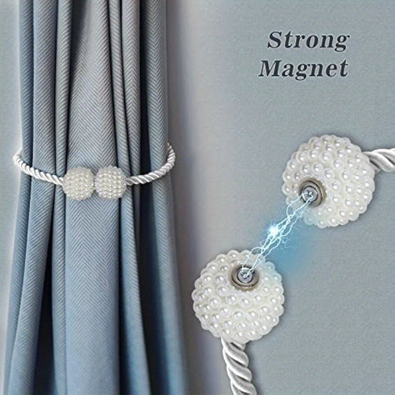 Set of 2 Magnetic Curtain Tiebacks Holdbacks for Home Bedroom Office Decor