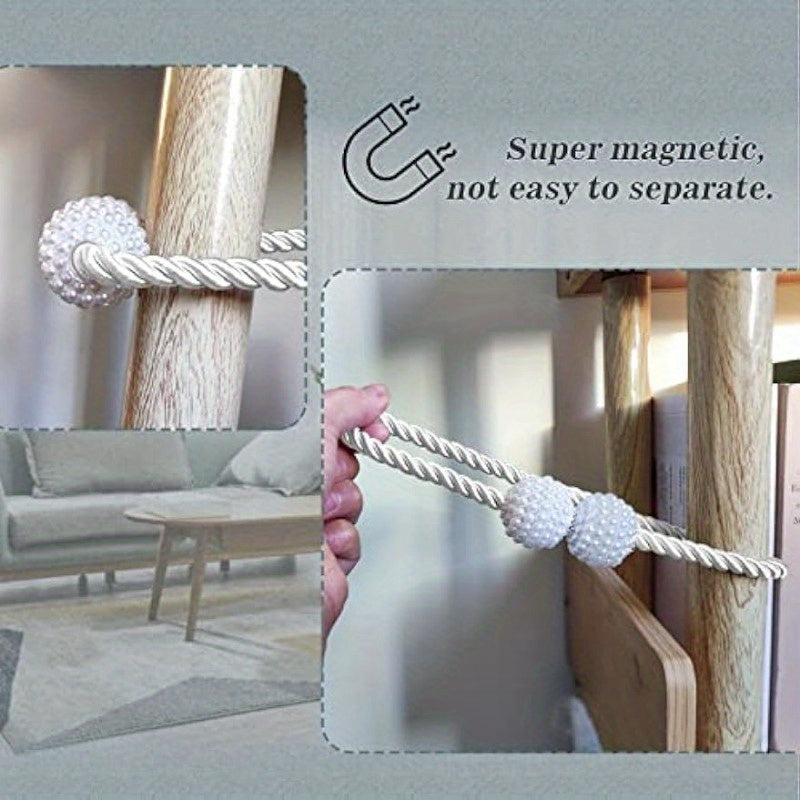 Set of 2 Magnetic Curtain Tiebacks Holdbacks for Home Bedroom Office Decor