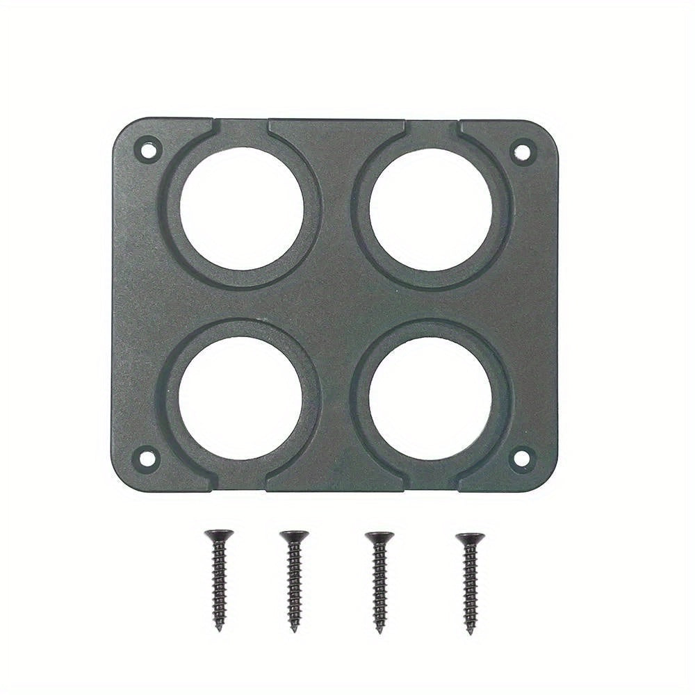 Car USB Charger with Voltmeter Panel Marine Cigarette Lighter Socket Mount